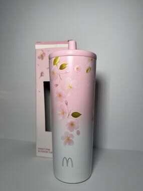 LockNLock X McDonald's Thailand 2026 SWEET PINK BLOSSOM BLISS 24oz Tumbler NEW